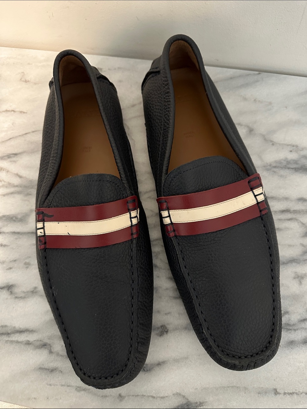 Bally Waltec Men's 6198385 Navy Blue Leather Loafer MSRP $620 men’s 12